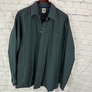 cinch western shirt sz XL 100% cotton grey purple plaid cowboy rodeo classic